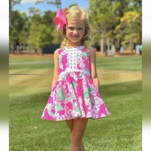 Lilly Pulitzer Girls Idala Dress Roxie Pink Worth A Look Size 6